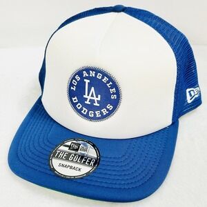 New Era Los Angeles Dodgers Trucker Badge The Golfer Snapback Hat Cap Adjustable